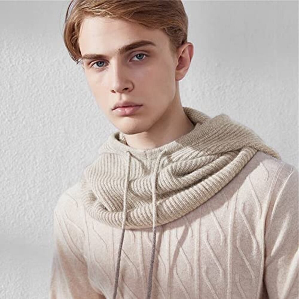 Warm Winter Balaclava Knit Beanie Hooded Scarf Skull Cap One Size - Picture 4 of 8